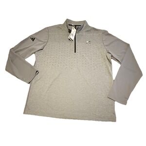 Adidas Mens Shirt Heather Block 1/4 Zip Pullover FCA Logo A522 GU3936 Golf NWT